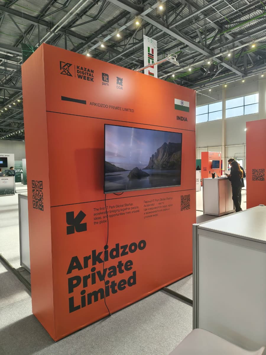 The ARKidzoo Private Limited booth in the India pavilion at Kazan Digital Week, Russia