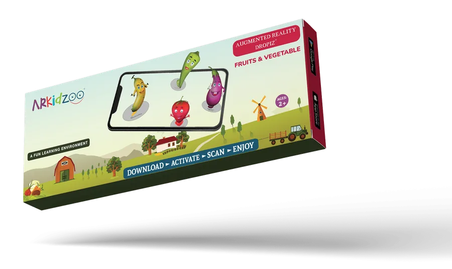 Dropiz Fruits and Vegetables AR flashcards